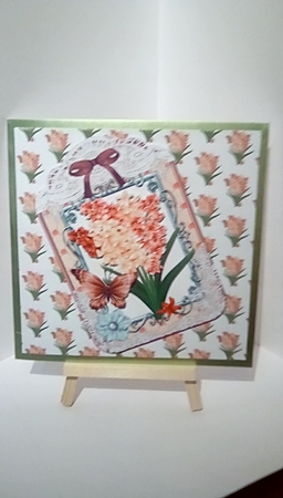 Pretty floral lace topper/tag with butterflies by Susan Lapornik