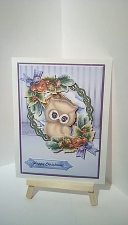 Cute Christmas Owl Mini Kit  A5 by Susan Lapornik