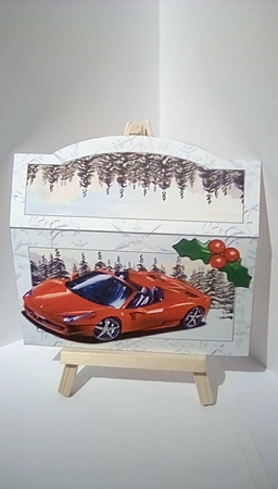 Christmas Ferrari Money Pocket by Susan Lapornik