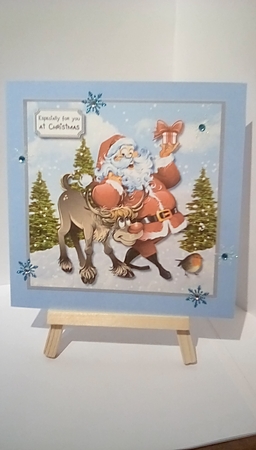 Santa and Rudolph by Susan Lapornik