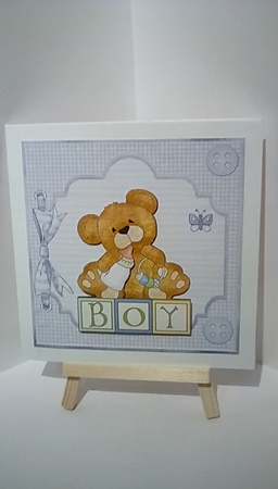 Baby boy bear 6x6 by Susan Lapornik