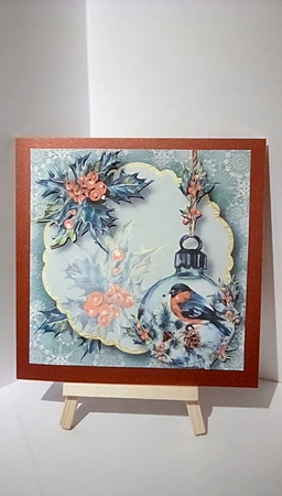 Gold Foil Transparent Christmas - Bauble 8x8 by Susan Lapornik