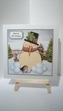 Christmas snowman by Susan Lapornik