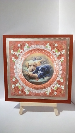3 Red floral pets card fronts/toppers 4 by Susan Lapornik