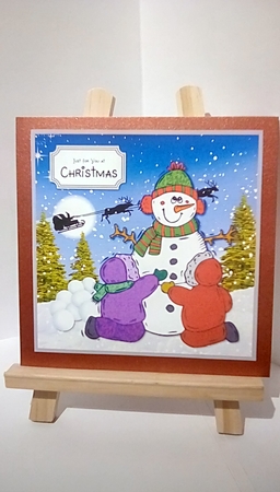 Christmas Snowman Finishing Touches by Susan Lapornik