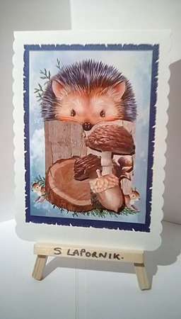 Forest Animals Topper with Decoupage by Susan Lapornik