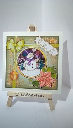 Foiled Parcel Snowman A4 by Susan Lapornik