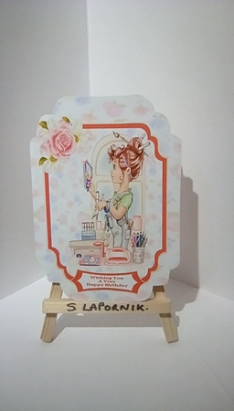The Happy Crafter - Cut And Fold Card by Susan Lapornik