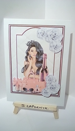Pink Champagne Mini Card Kit #5 by Susan Lapornik