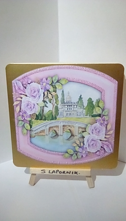 Beautiful BoBo Roses and Scene  by Susan Lapornik