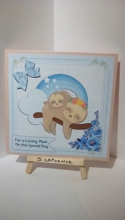 Cute Mothers card  - mum with baby by Susan Lapornik
