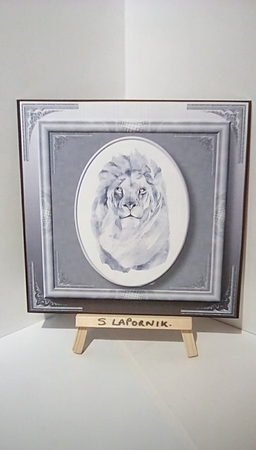 Gorgeous Lion Painting - Male by Susan Lapornik