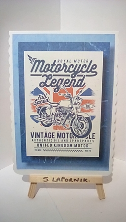 Retro Motorbike A5 Poster - Motorcycle Legend uk by Susan Lapornik