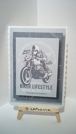 Retro Motorbike A5 Poster - Biker Lifestyle by Susan Lapornik