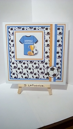 8x8 Sheffield Wednesday Football Club Mini Pyramage Kit - x4 A4 Sheets  by Susan Lapornik