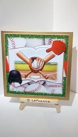 Baseball Open Book by Susan Lapornik