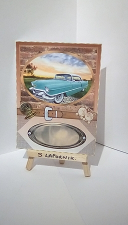 Framed vintage car card front 9(n) by Susan Lapornik