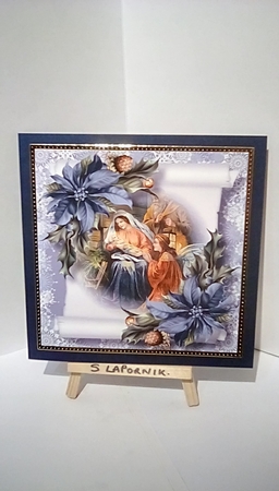 Vintage Christmas Parchment Scroll 4 8x8 by Susan Lapornik
