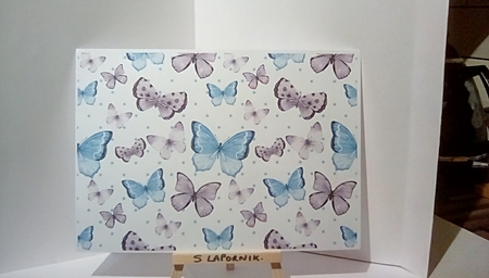 Sweet Butterflies 12x12 by Susan Lapornik