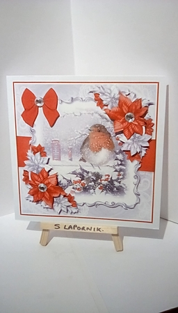 Robin and Poinsettias Bumper Kit by Susan Lapornik