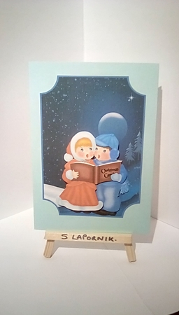 Starry Night Vintage Carol Singers by Susan Lapornik