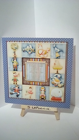 7.5 x 7.5 Card Topper 12 Days by Susan Lapornik