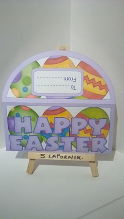 Brightly Painted Eggs Money Wallet Blue by Susan Lapornik