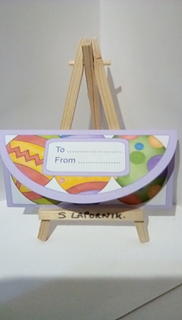 Brightly Painted Eggs Money Wallet Blue by Susan Lapornik
