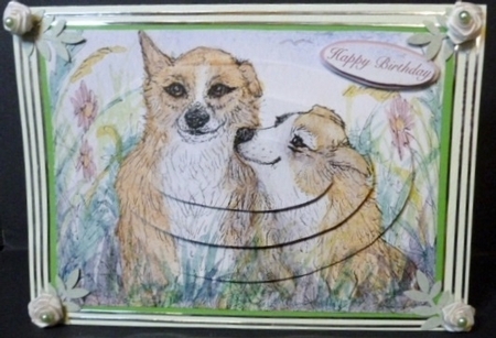 Give Us a Kiss, Luv! - Oval Pyramage by Susan Powell-Barton