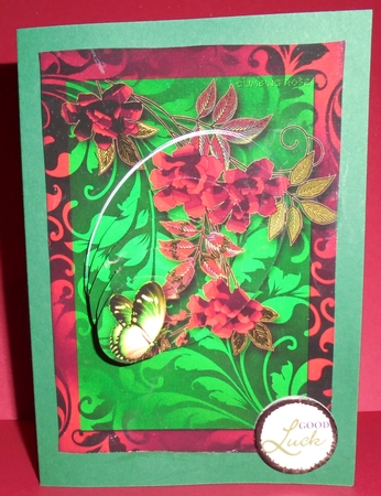 Japanese Floral Notecards 11, Climbing Rose, A5 Pyramid Card by Susan Powell-Barton