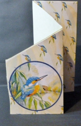 Three Fold Water's Edge "looking On" Kingfisher by Susan Powell-Barton