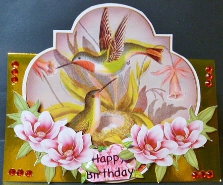 Nectar Birds Fancy Over 3D Mini Card Kit by Susan Powell-Barton