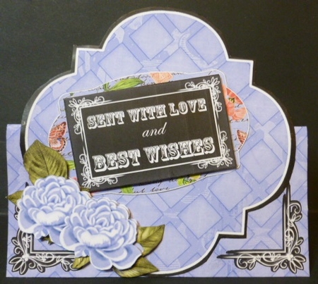 Blue Rose Best Wishes Blackboard Over 3D Card Kit by Susan Powell-Barton