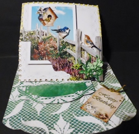 Birdi Heaven Out of Bounds Easel Topper by Susan Powell-Barton