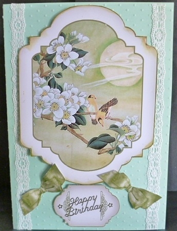 Oriental Birds Happy Easter Fancy Stand Up Kit by Susan Powell-Barton