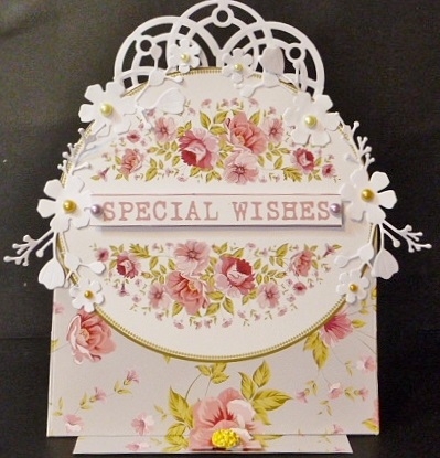 FLORAL SQUARE CARD FRONT / TOPPER SPECIAL WISHES by Susan Powell-Barton