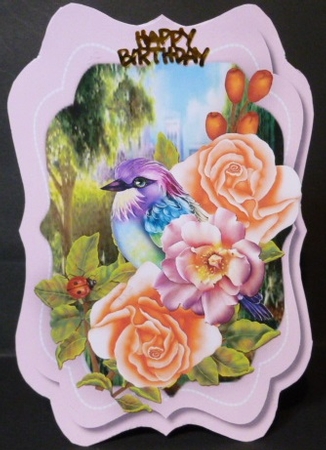Tent card , Bird on a Branch 1 by Susan Powell-Barton