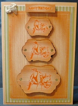 Wood Burning Trio - Vespa A5 by Susan Powell-Barton