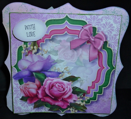 Trio Fancy frame - Belle Purple 8x8 by Susan Powell-Barton