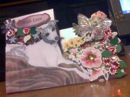 Whippet Dog at Home Topper with Step by Step Decoupage by Susan Powell-Barton