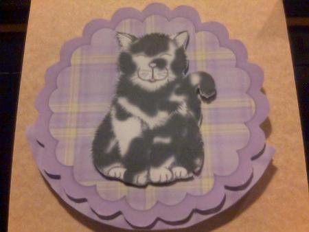 Cute Kitty Rocker Card by Susan Powell-Barton