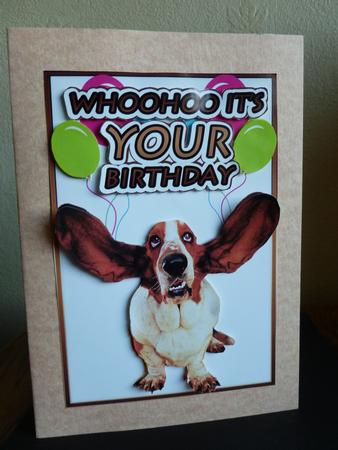 Fun Dog Birthday Card Whoohoo by Susan Powell-Barton
