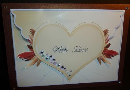 Love Heart Scalloped Edge Envelope Card by Susan Powell-Barton