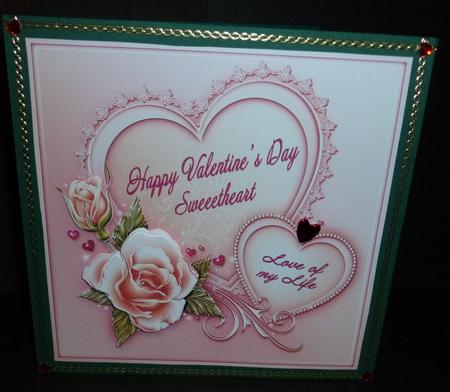 Valentine 8 x 8 Card "love of My Life" by Susan Powell-Barton