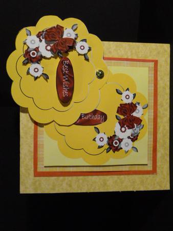 3D Golden Yellow Card with 3D by Susan Powell-Barton