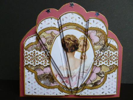 Mirror Lady Embroidery Anglaise Scallop Deco Stacker by Susan Powell-Barton