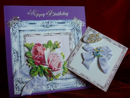 Vintage Roses in a Nest of Silver Frames with 3D by Susan Powell-Barton