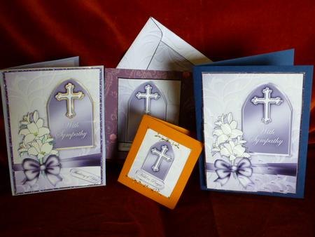 5 x 7 Sympathy Greeting Kit with Decoupage and Wavy Corner by Susan Powell-Barton