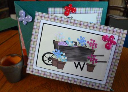Wheelbarrow Landscape Spinner by Susan Powell-Barton