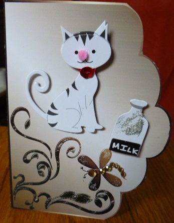 Scalloped Edge Cut and Fold Card Base - Chocolate by Susan Powell-Barton